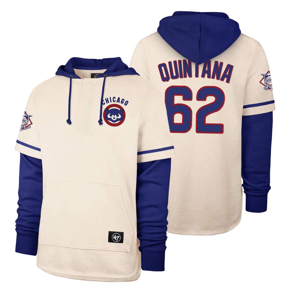 Men Chicago Cubs #62 Quiniana Cream 2021 Pullover Hoodie MLB Jersey->chicago cubs->MLB Jersey
